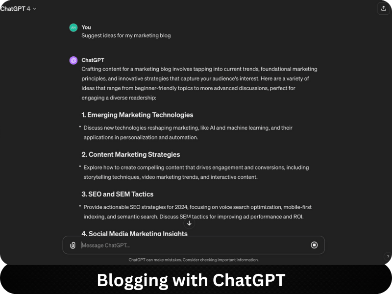 Blogging with CHATGPT